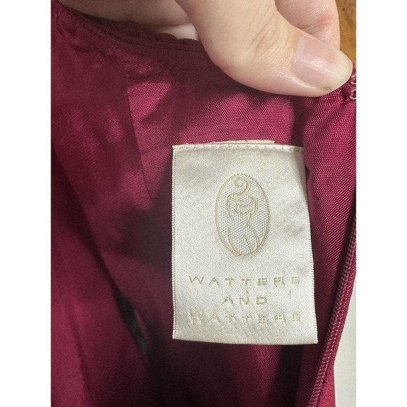 WATTERS and WATTERS Pink Raspberry Gown Prom Formal Bridesmaids Dress Sz 6 - Picture 6 of 7